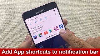How to add App shortcuts to notification bar in android