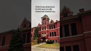 100 year old school goes down in flames… #abandoned #googlemaps #detroit #michigan #school