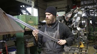 Forging a pattern welded Witcher 3 wolf sword, part 1, forging the blade.