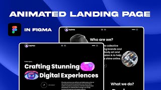 Animated Landing Page in Figma | Figma Prototype | 3D Animation