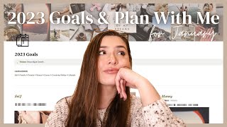 January Plan With Me | Goal Setting & Planning for 2023 | Yearly/Monthly Reset + Updated Notion Tour