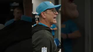 jim harbaugh locker room victory speech vs raiders 💙 #shorts