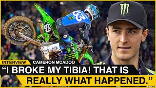 “I broke my tibia! That is really what happened.” | Cameron McAdoo on Indianapolis