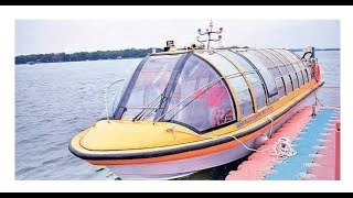 Cruise in the Krishna river|Hamsaladeevi Beach Connecting Krishna River Amazing Boat Ride Videos