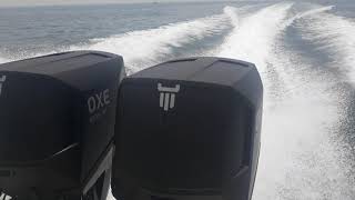 OXE Diesel Outboard Twin installation 175 hp for Diving Boat