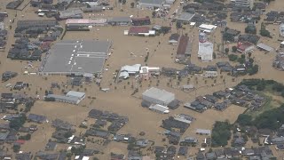 15人心肺停止、9人不明 特養ホームが水没、熊本南部豪雨ードローン撮影