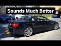 Installing Modified X-Pipe E93 M3 with Stock Muffler BMW V8 E92 E90 Exhaust Sound Straight Pipe