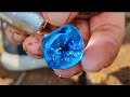 Fantastic! Huge blue diamond surrounded by many small diamonds