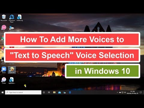 How to Add More Voices to “Text to Speech” Voice Selection in Windows 10