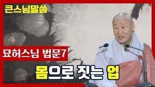 [큰스님말씀-묘허스님편 7] "몸으로 짓는 업중에 하나인 음행을 멀리해야 합니다"