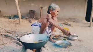 rural poor widow Grandma cooking MAGUR FISH with Cauliflower \u0026 tomato recipe \u0026 eating||Village food