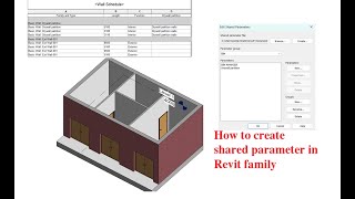 How to create shared parameter in Revit family- Revit Tutorial