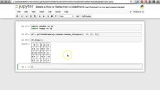 PANDAS TUTORIAL - Delete Rows or Series from a DataFrame