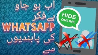 Hide online whatsapp blue ticks doubble ticks in urdu hindi