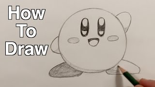 How to Draw KIRBY - Easy Drawing Tutorial for Kids