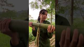 How To Make Bamboo Bed #farming #bamboohouse #bamboo #bambooforestgirl