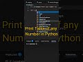 Multiplication Table in Python | For Loop Example #shorts