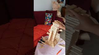construction build  building  with  wooden  planks #shorts |I can  do  this
