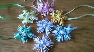 How to make 3D origami snowflake