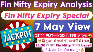 Finnifty Expiry Day Zero To Hero Strategy | Finnifty Expiry & Finnifty Prediction For Tomorrow 7 May