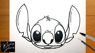 How to Draw Stitch Face Easy