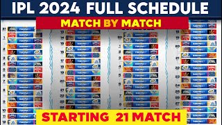 IPL 2024 - IPL 2024 Schedule Starting 21 Matches | IPL Full Time Table 2024 | IPL 2024 Venues