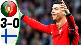 Portugal vs Finland 3-0 - All Goals and Highlights - 2024 🔥 RONALDO