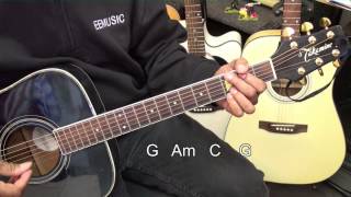 Guitar Strumming Pattern #242 Meghan Trainor Style EZ Strum Tutorial Lesson @EricBlackmonGuitar