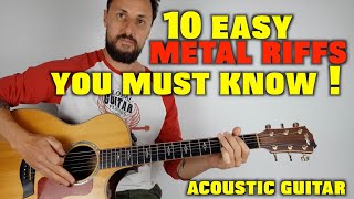 10 Easy Metal Riffs You Must Know !