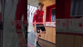 VFB Stuttgart u21: testing: leg power | stabilization #academy #academy #football #soccer #Stuttgart