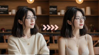 【AI Girls】カフェでいる綺麗な先輩御姉さんの「やっぱり！」な下着姿 2 | cute girl in her underwear in a cafe part 2