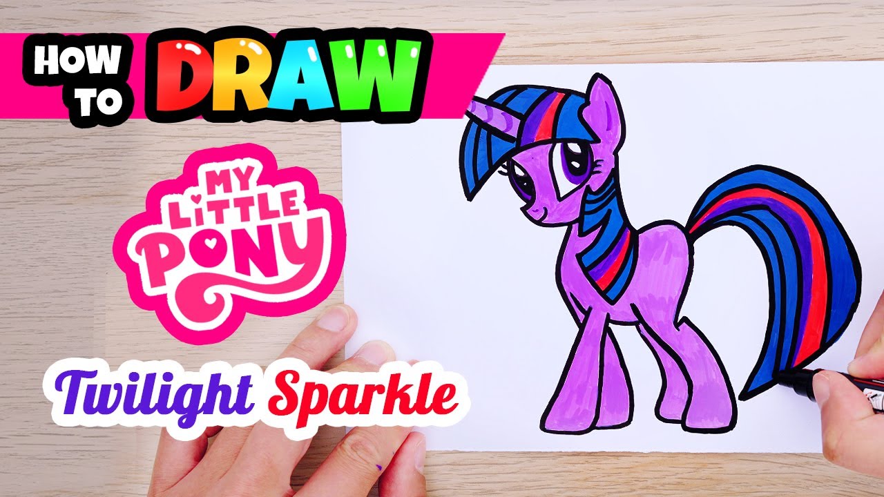 How To Draw My Little Pony Twilight Sparkle Kids Drawing Step By