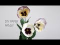 DIY Paper Pansy Flower Crafts (Cricut and Silhouette)