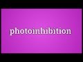 Photoinhibition Meaning