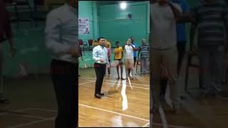 Goa CM Plays Badminton At Multipurpose Hall-Sankhali