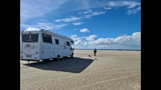 Auf dem Strand mit dem Wohnmobil😮😮😮Autostrand in Dänemark Römö und Wahnsinn's Stellplatz Römö Oasen👌