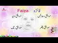 faiza name meaning in urdu