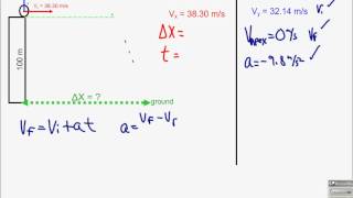 Two Dimensional Motion Example Problem 5 part 2
