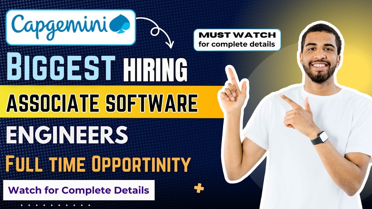 Capgemini Is Hiring For Associate Software Engineers Apply Now Youtube