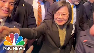 Taiwanese president receives enthusiastic welcome in New York City