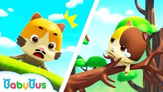Baby Kitten's Trapped in Big Tree | Play Safe Song | Fire Truck | Nursery Rhymes| Kids Song |BabyBus