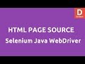 HTML Page Source using Selenium Java Webdriver