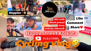 Happy street vlog🤩| Kolkata |met with @akashprasad0 😱| #cycling #stunt