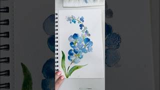 You won't forget these watercolor Forget Me Nots.  #art #shorts #watercolor #fastflowers