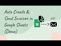 Auto Create & Send Invoices/Receipts in Google Sheets Template (Demo) | No Monthly Fee