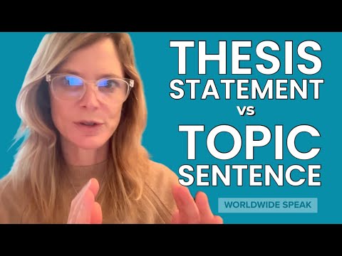 What is a statement of topic?