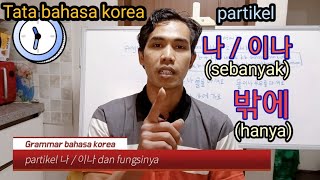 partikel 나/이나 | tata bahasa korea | grammar bahasa korea | eps topik