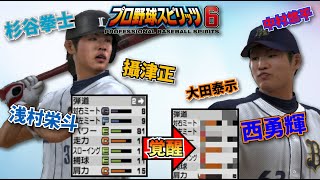 プロ1年目の選手達の能力と覚醒能力【プロ野球スピリッツ6】