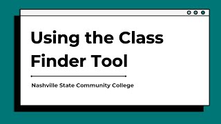 Using the Class Finder Tool