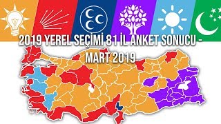 2019 YEREL SEÇİMİ 81 İL ANKET SONUCU - MART 2019